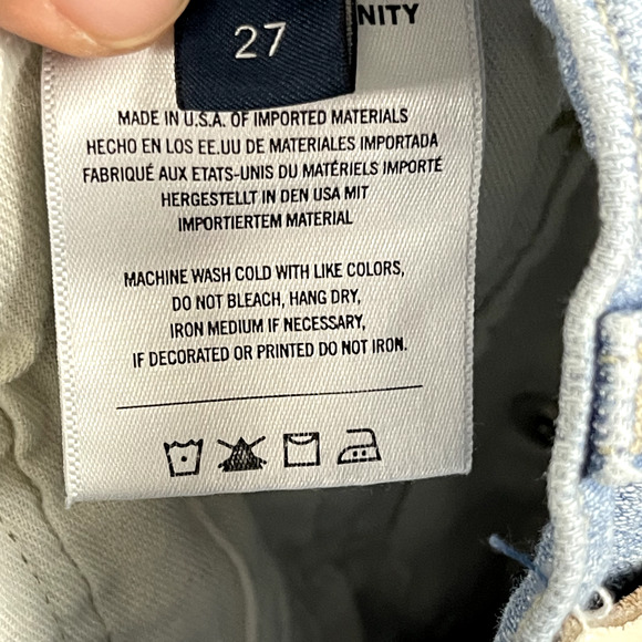 Citizens of Humanity Isola Crop Bootcut Jean Women 27 Blue Raw Hem Light Wash - Picture 14 of 16